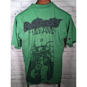 Blac Label American Hardcore Men's XL Green Polo Shirt Skull Uncle Sam Studded